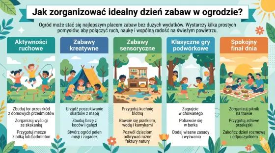 Zabawy dla dzieci w ogrodzie - ruch, kreatywność i bezpieczeństwo